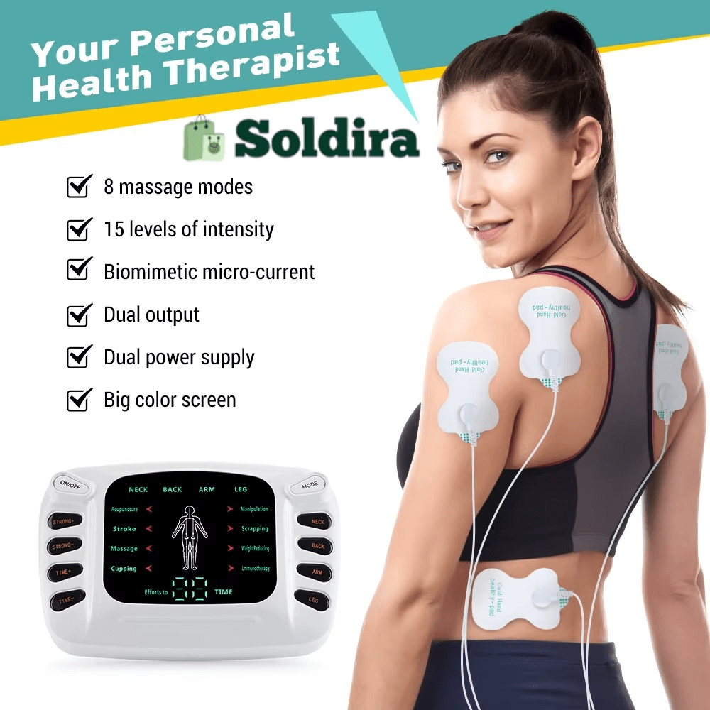 Masseur Électrique EMS 8 Modes – Thérapie Professionnelle pour Articulations et Muscles