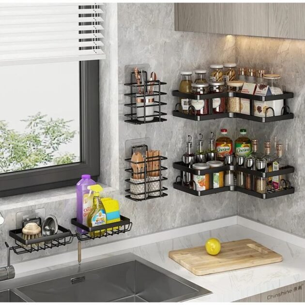 Étagère d’Angle de Rangement 5 pcs